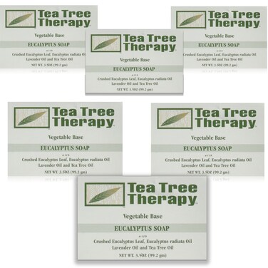Tea Tree Therapy Vegetable Base Bar Soap Eucalyptus 6 Count