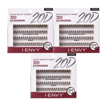 iENVY 20D Extension Cluster Individual Lashes Medium 3 Pack