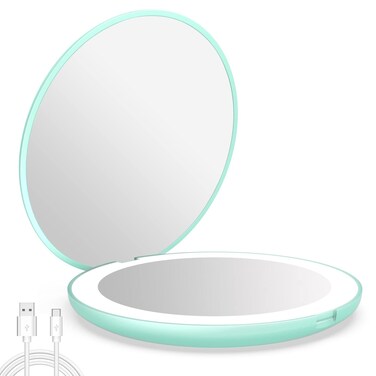 wobsion 10X Magnifying Tabletop Mirror 4 Inch Round Glass ABS