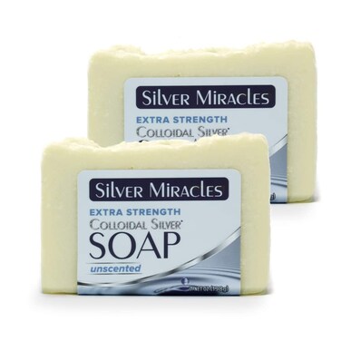 Silver Miracles Extra Strength Colloidal Silver Soap Two Pack