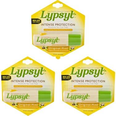 Lypsyl Intense Protection Original Mint Lip Balm 010 oz 3Pack