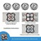 UICINOY Shaver Replacement bladesElectric Razor Replacement head4Pack