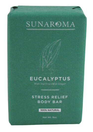 Sunaroma Soap Bar Eucalyptus Tea Tree Ginger 8 Ounce Pack of 6