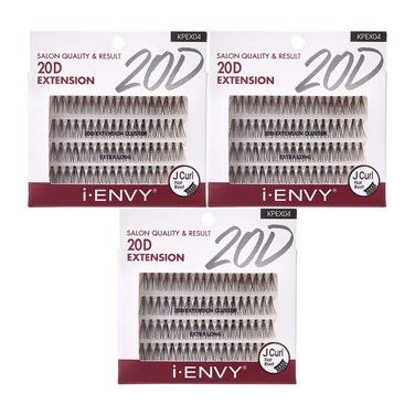iENVY 20D Extension Cluster Individual Lashes Extra Long 3 Pack
