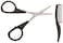 Allary Men's Beard and Mustache Scissors, Mini Comb Trimming Kit