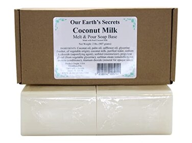 Our Earth's Secrets Coconut Milk - 2 Lbs Melt and Pour Soap Base