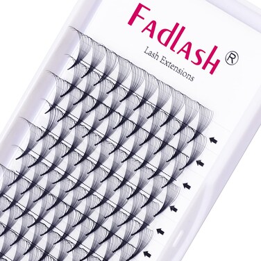 FADLASH Pro Point Volume Lash Extensions 10D 007 D Curl 8mm Premade Fans