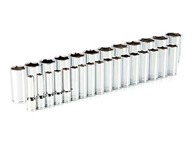 TEKTON 12 Inch Drive Deep 6Point Socket Set 29Piece 1038 mm SHD92014