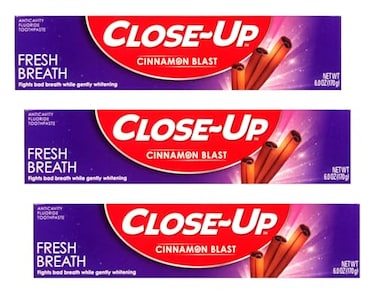 Close Up Close-Up Cinnamon Anticavity Flouride Toothpaste 6 Ounce (Pack of 3