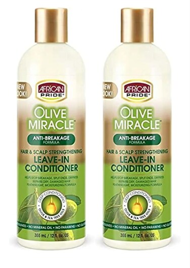 African Pride Olive Miracle Conditioner LeaveIn 12 Ounce 354ml 2 Pack