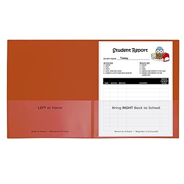 C-Line CLine Classroom Connector SchooltoHome Folders Orange 25 per Box 32002
