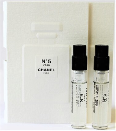 CHANEL No 5 L'EAU EDT Spray Perfume Samples 0.05oz / 1.5ml EACH NEW x2
