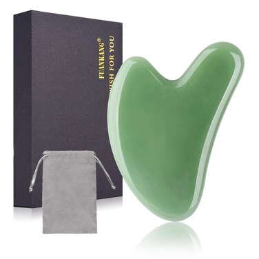FUANKANG Gua Sha Facial Tools Stone Massage GuaSha Tool for Face Green