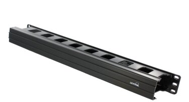Leviton Horizontal Cable Management 1 RU 15x3 Front Only 491RUHFO Black