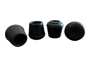 Shepherd Hardware 9125 58Inch Inside Diameter Rubber Leg Tips 4Pack Black