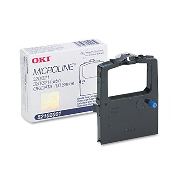 Oki Data Okidata Black Nylon Ribbon for Microline 320321 Printers 56Inch x 2 Yards
