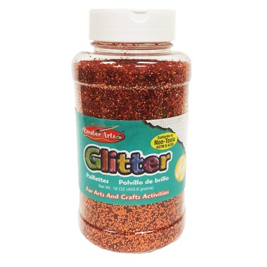 Charles Leonard Creative Arts by Glitter, 16 Ounce Bottle, Orange (41165