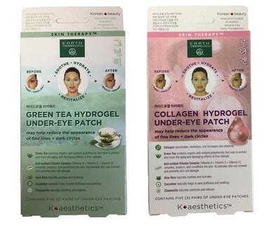 Earth Therapeutics Hydrogel Under Eye Patch Collagen and Green Tea Bundle