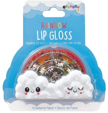 iscream Happiest Rainbow Strawberry Scented Solid Lip Gloss in Glitter Case