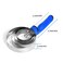 BOTH WINNERS Reversible Stainless Steel Curry Comb with Soft Touch Grip Blue
