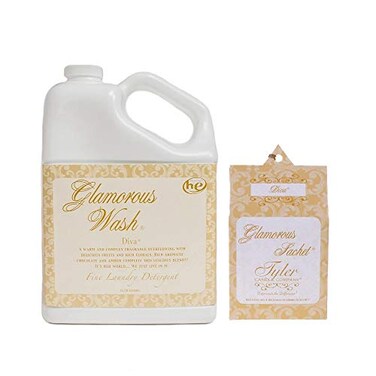 Tyler Candle Glamorous Wash Diva Laundry Detergent 128oz wDiva Sachets Bundle 1