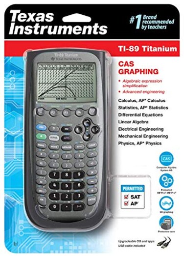 Texas Instruments TI89 Titanium Graphing Calculator packaging may differ Renewed