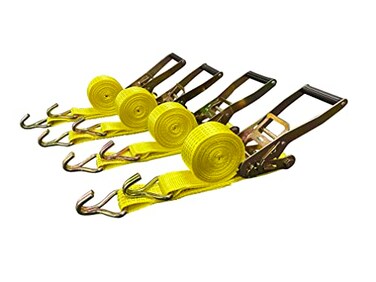 MJM Cargo Ratchet Tie Down Straps 2 in x 15 ft 5000 lb Breaking Strength JHook 4Pack