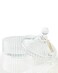 Shelley Kyle Large Handmade Lambs Wool Dusting Powder Puff with Elegant Crystal Dish