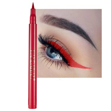 ONarisae eye liner pencils quick drying ink liner MultiUse Longwear eyeliner pen Red