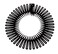 CARAVAN Full Circle Spring Head Band Comb In Classic Black With Deep Teeth And Closure