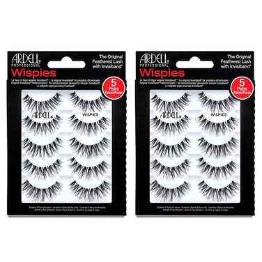 Ardell False Eyelashes Wispy Lashes Easy Application Natural Look Reusable Black 2 Pack