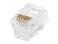 Monoprice 6P6C RJ12 Modular Plugs For Round SolidStranded Cable 1u 3 Prongs 50 Pack Clear