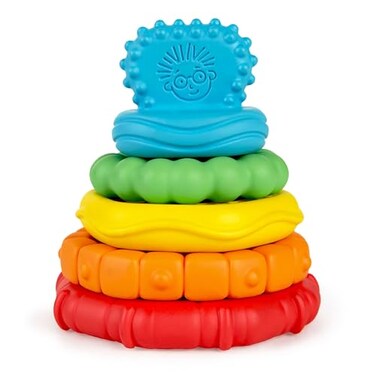 Baby Einstein Stack Teethe MultiTextured EasytoGrasp 5Piece Teether Toy Set Ages 3 Months