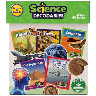 Junior Learning Beanstalk Books Letters Sounds Science Decodables NonFiction Boxed Set Multi