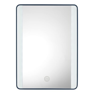 Conair Lighted Makeup Mirror LED Vanity Mirror with Adjustable Base Battery Operated in Blue