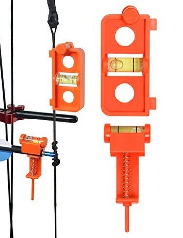 THREE ARCHERS Archery Bow Tuning and Mounting String Level Combo Kit for Compound Bows Orange