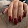 KXAMELIE Burgundy Coffin Nails Long Press On Acrylic Reusable 24 Pack Natural Thick False Nails