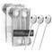 PLASTICPRO Novelty Modern Flatware Cutlery Disposable Plastic TeaspoonsDessert Spoon Luxury Silver 64 Count