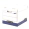 Bankers Box 12-Pack Data Pak File Storage Boxes with Lids, FastFold Assembly, STOR/FILE, (00648