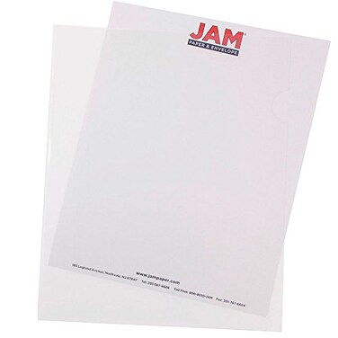 JAM PAPER Plastic Sleeves Letter Size 9 x 11 12 Clear Project Pockets 120 Bulk Page ProtectorsPack