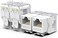 AMPCOM CAT6 Keystone Jack ToolLess RJ45 UTP No PunchDown Tool Required Module Coupler 12Pack White