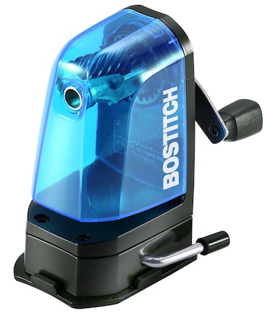Bostitch Office Multi-Mount Manual Pencil Sharpener, Vacuum Mount or Screw Mount, Blue (MPS2-BLUE