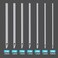 DJCIW 14PCS Mixed Size Body Piercing Needles Sterile Disposable Stainless Steel Sharp Point Silver