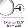 Jerdon Wall Mount Chrome Finish Makeup Mirror 5X Magnification 85 Diameter Extends 115 Model JD13C