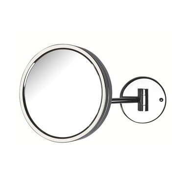 Jerdon Wall Mount Chrome Finish Makeup Mirror 5X Magnification 85 Diameter Extends 115 Model JD13C