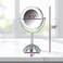 JERDON Tabletop Makeup Mirror with Lights 1X8X Magnification Nickel 85 Vanity Mirror Model HL8808NL