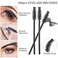 myaokue-up 100 Pack Mascara Wand Eyelash Brush Disposable Eye Lash Applicator Makeup Tool Kit BlackHandle100pcs