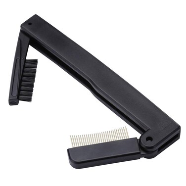 BTYMS DualSided Folding Mascara and Brow Grooming Tool Lash Separator Applicator and Compact Eyebrow Brush