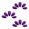 MISUD Press on Nails Medium Stiletto Glue on Nails with Goth Purple Acrylic Matte Gothic Design 24pcs