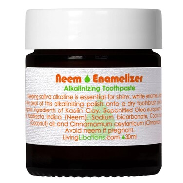 Living Libations Organic Neem Enamelizer Toothpaste Natural Wildcrafted Vegan Clean Beauty 1 oz 30 ml